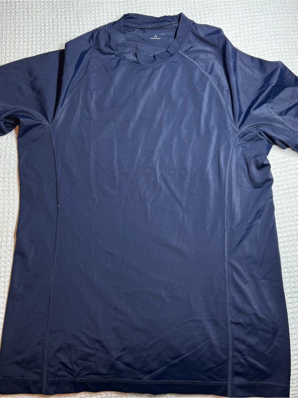 Navy Athletic Short-Sleeve rash guard